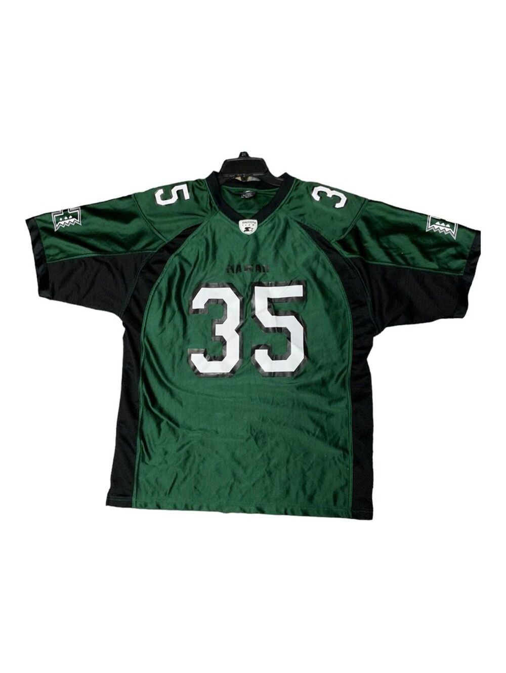 University of Hawaii Warriors Green Football Jersey Size Large